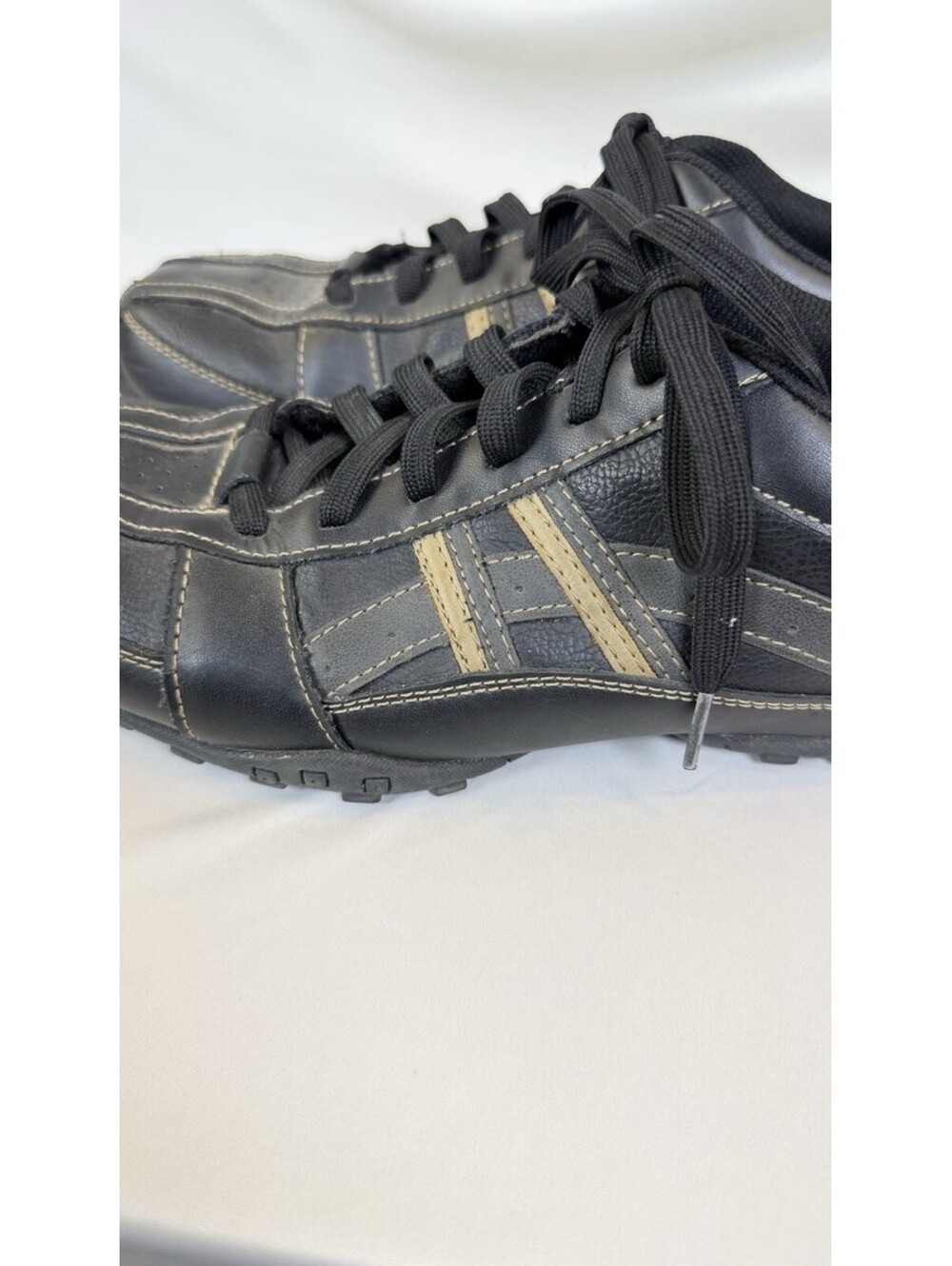 Skechers Citywalk Malton Shoes 64455 Size 10.5 Black Leather Oxford Sneaker - Picture 5 of 13